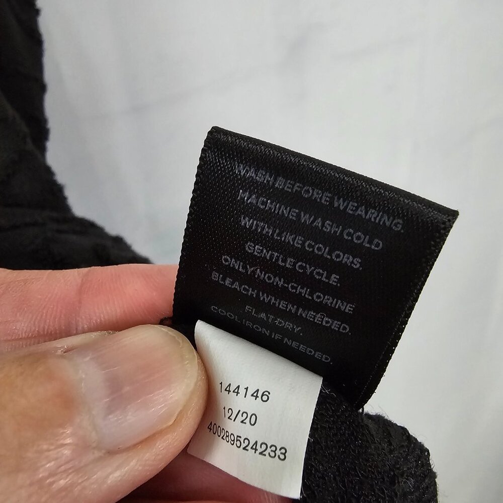 Simply Vera Vera Wang Blouse Black Grunge Casual Indie Textured 2XL - Picture 7 of 9
